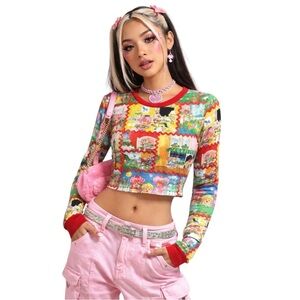 🍓 Dolls Kill x Strawberry Shortcake Long Sleeve Ringer Top 🍓